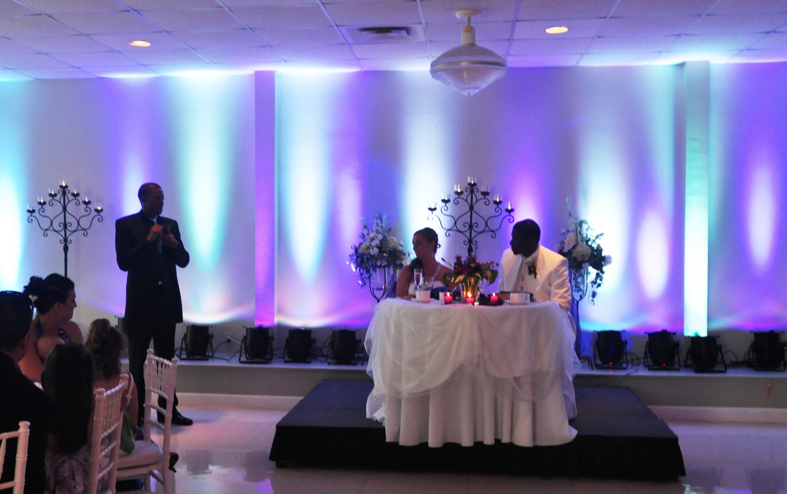 Good Uplighting: Light colors and no Purple faces: Pittsburgh Weddings with style and class